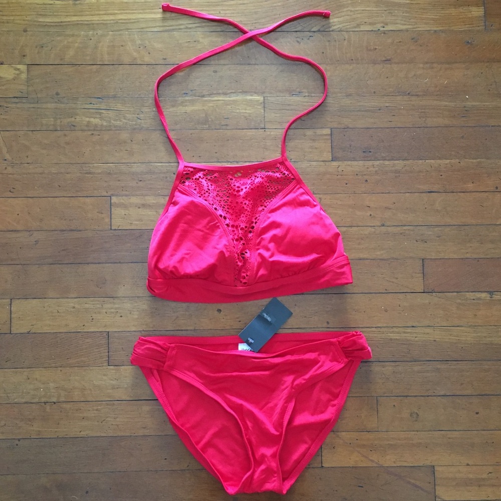 Red Bathing Suit Set